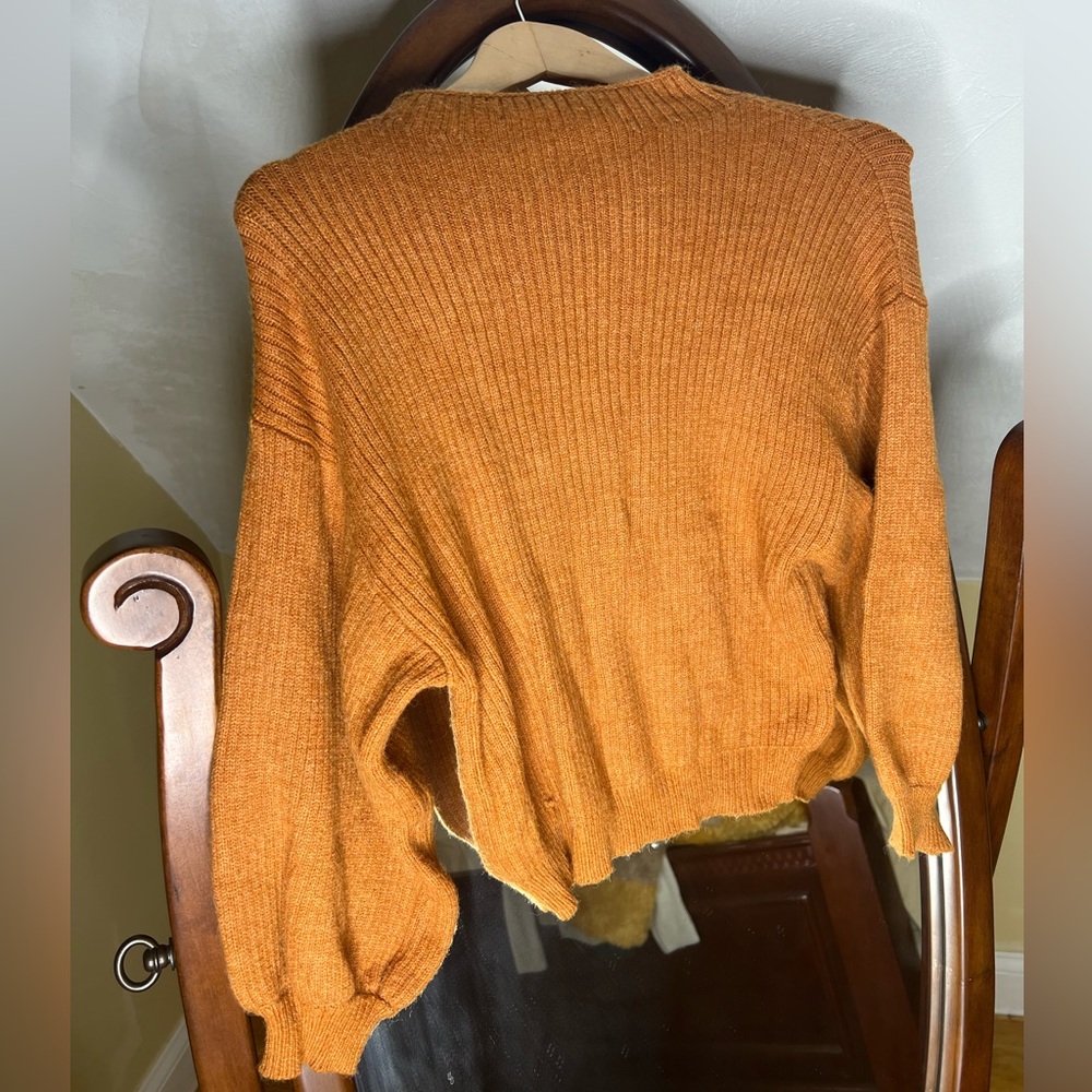 Mock Neck Balloon Sleeve Sweater Sz Small Forever 21